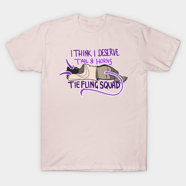 I deserve Horns and Tail (purple) T-Shirt by jonesylium